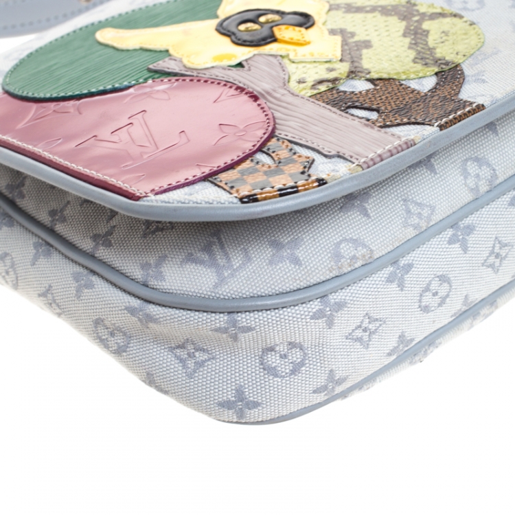 Pre Owned Louis Vuitton Grey Monogram Limited Edition Patchwork Conte de Fees Musette Bag