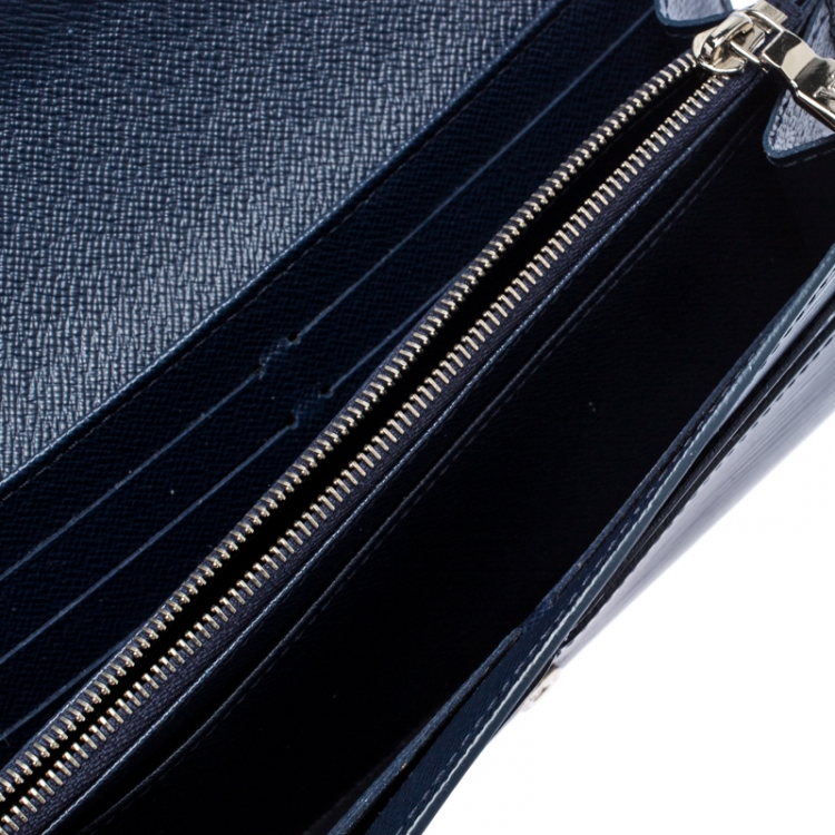 Louis Vuitton Bleu Infini Monogram Empreinte Leather Sarah Wallet Louis  Vuitton
