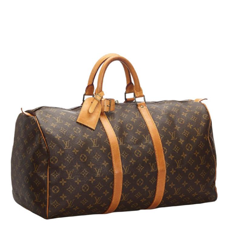 Pre Owned Louis Vuitton Monogram Canvas Keepall 50 Bag