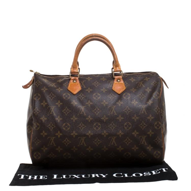 Pre Owned Louis Vuitton Monogram Canvas Speedy 35