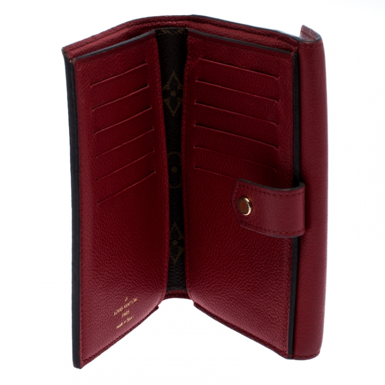 Louis Vuitton Monogram Pallas Compact Wallet with Cherry Red - A