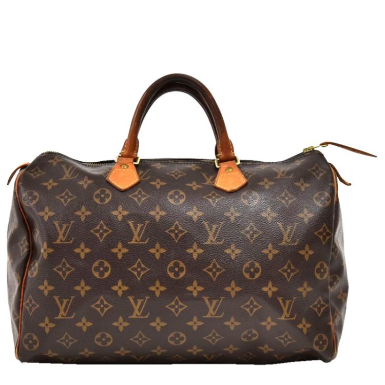 Pre Owned Louis Vuitton Monogram Canvas Speedy 35 City Bag