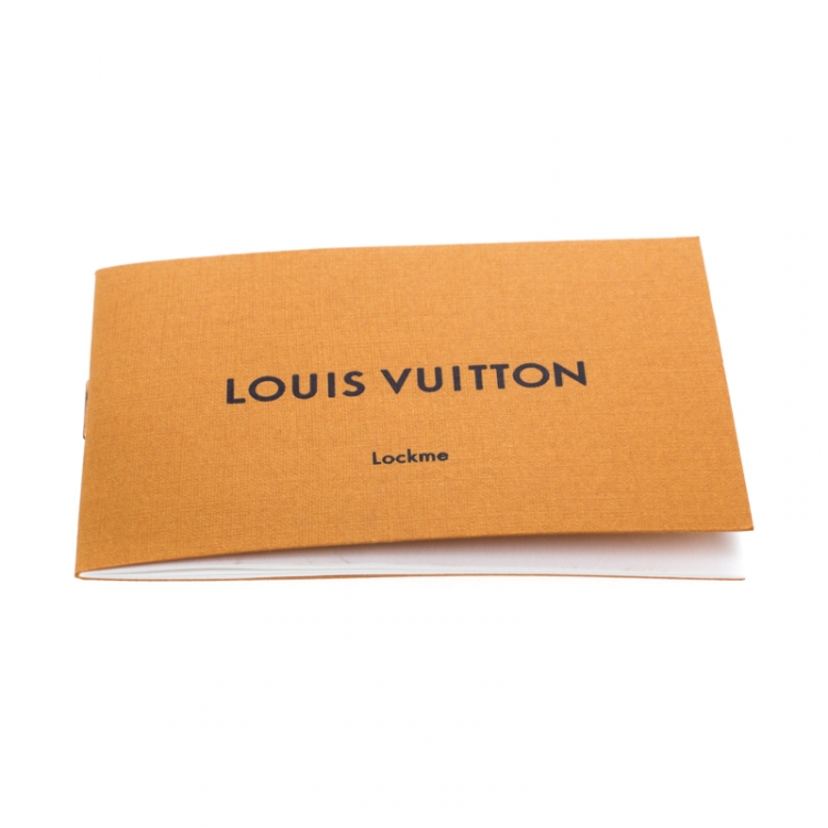 Pre Owned Louis Vuitton Black Leather Lock Me Backpack