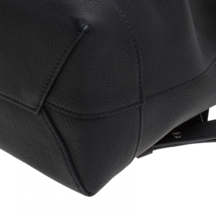 Pre Owned Louis Vuitton Black Leather Lock Me Backpack