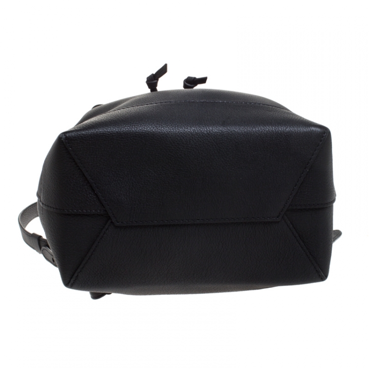 Pre Owned Louis Vuitton Black Leather Lock Me Backpack