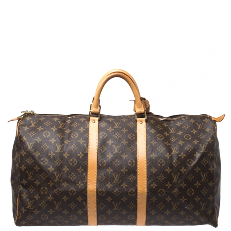 Pre Owned Louis Vuitton Monogram Canvas Keepall 55 Bag