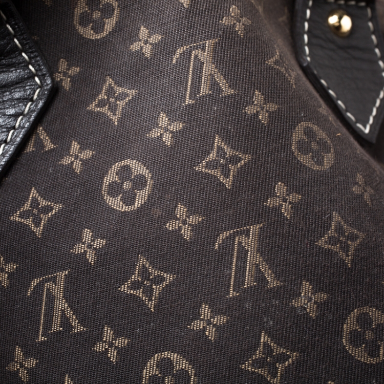 Pre Owned Louis Vuitton Fusain Monogram Idylle Canvas Bandouliere Speedy 30 Bag      