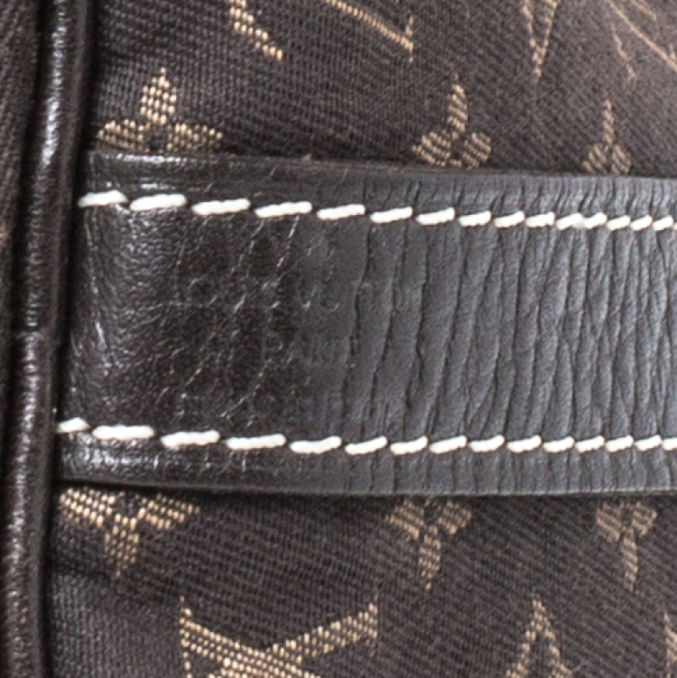 Pre Owned Louis Vuitton Fusain Monogram Idylle Canvas Bandouliere Speedy 30 Bag      