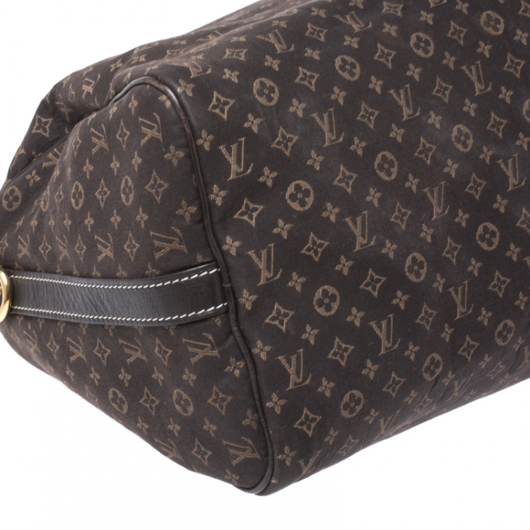 Pre Owned Louis Vuitton Fusain Monogram Idylle Canvas Bandouliere Speedy 30 Bag      