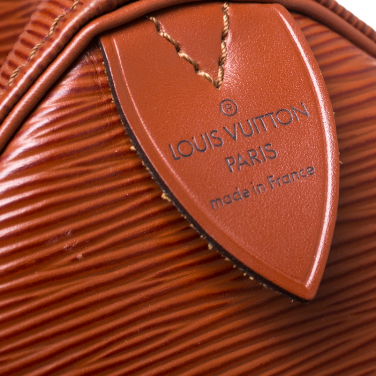 Pre Owned Louis Vuitton Kenyan Fawn Epi Leather Speedy 30 Bag