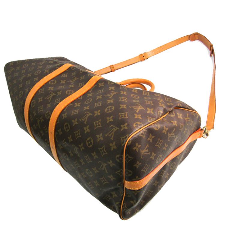 Louis Vuitton Canvas Large Keepall Bandouliere 55 Duffel Bags