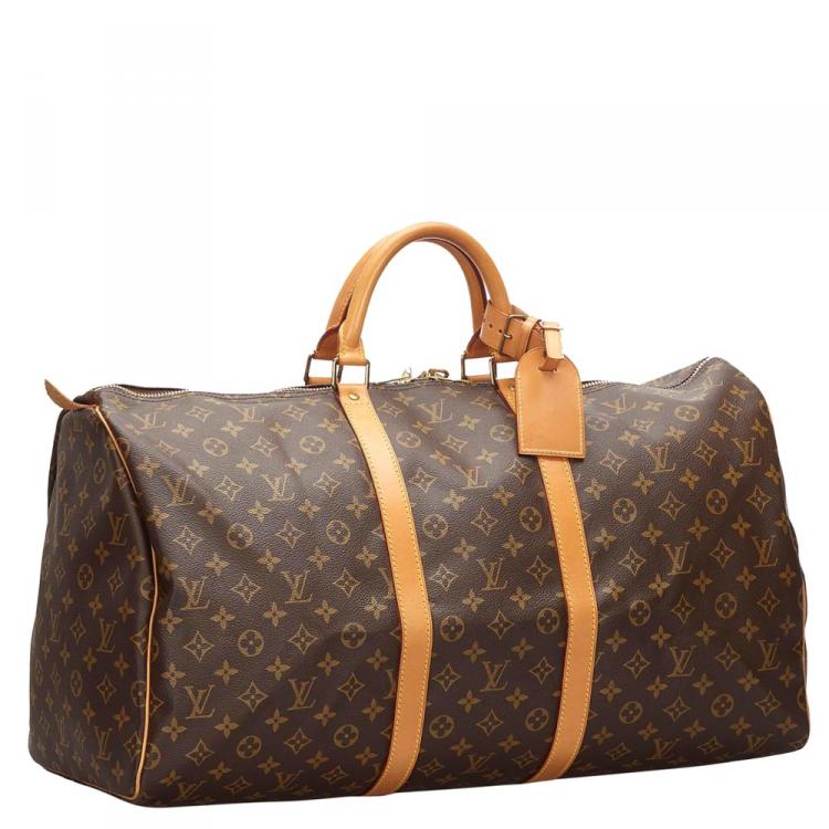 Pre Owned Louis Vuitton Monogram Canvas Keepall 55 Bag