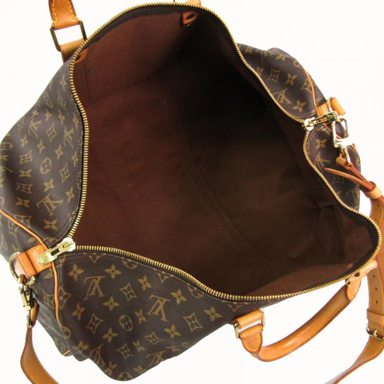 Pre Owned Louis Vuitton Monogram Canvas Keepall Bandouliere 55 Bag 