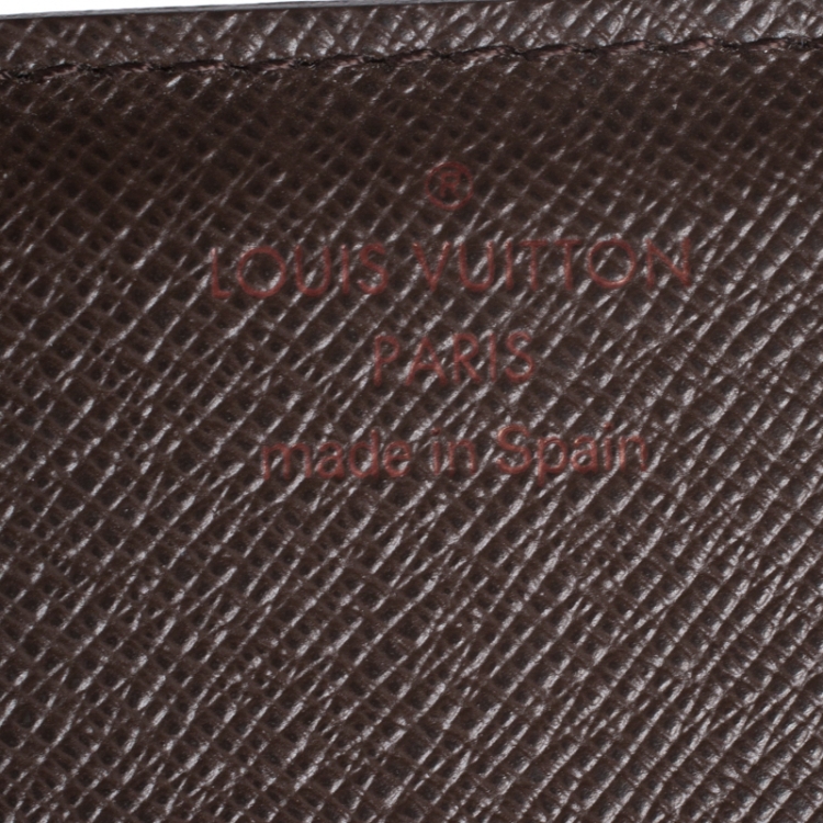 Pre Owned Louis Vuitton Damier Ebene Canvas Business Card Holder