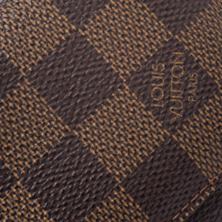 Pre Owned Louis Vuitton Damier Ebene Canvas Business Card Holder