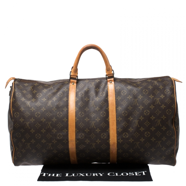 Pre Owned Louis Vuitton Monogram Canvas Keepall 60 Bag