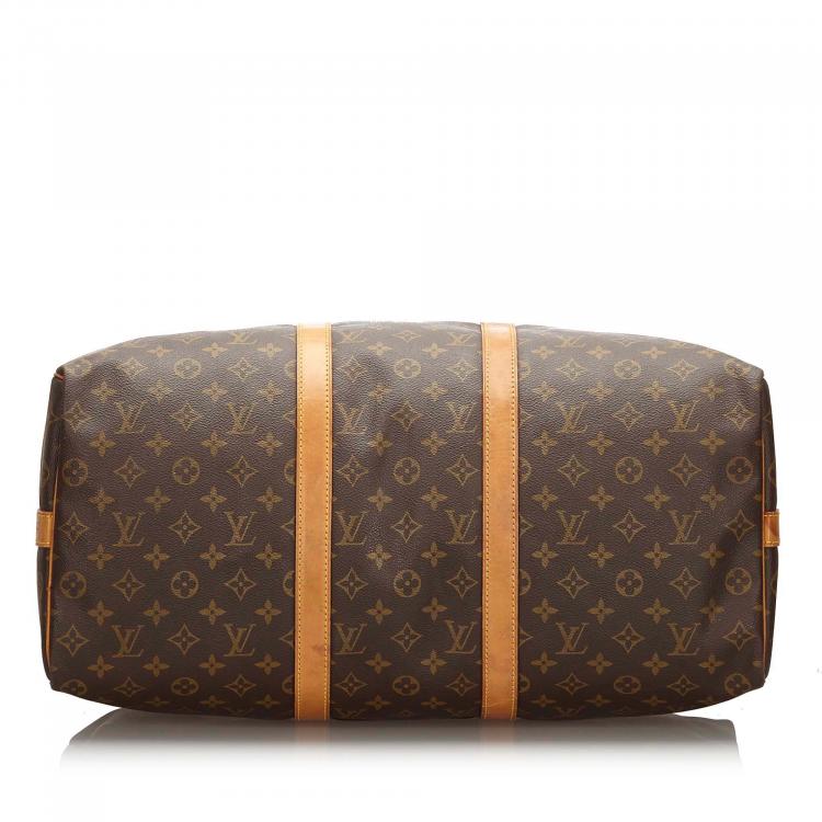 Pre Owned Louis Vuitton Monogram Canvas Keepall Bandouliere 50 Bag