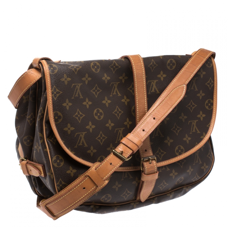 Pre Owned Louis Vuitton Monogram Canvas Saumur 35 Messenger Bag