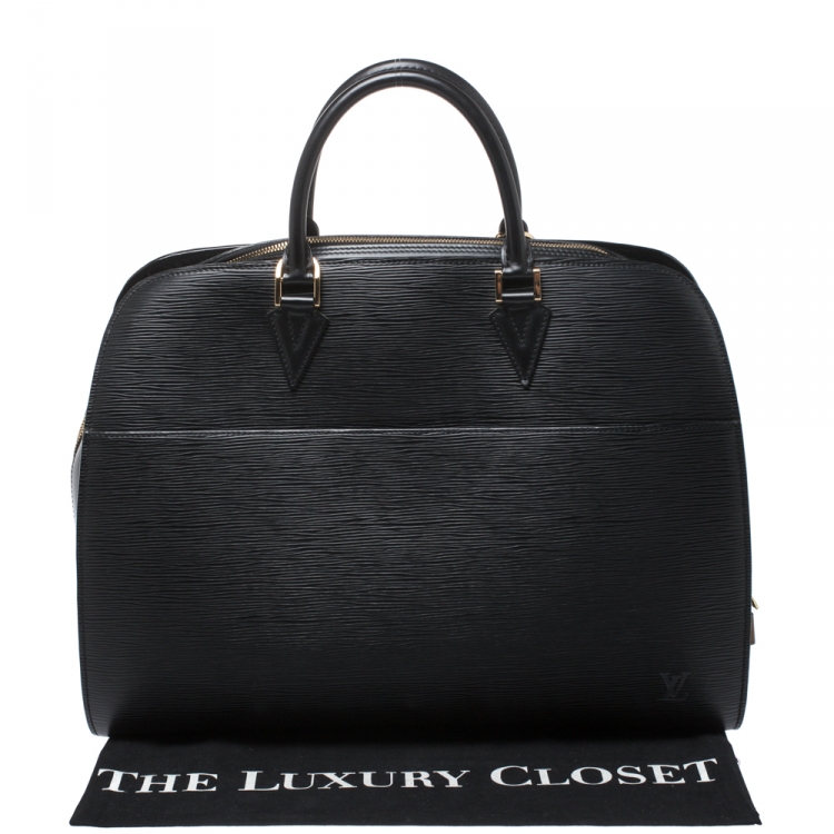 Pre Owned Louis Vuitton Black Epi Leather Sorbonne Bag 
