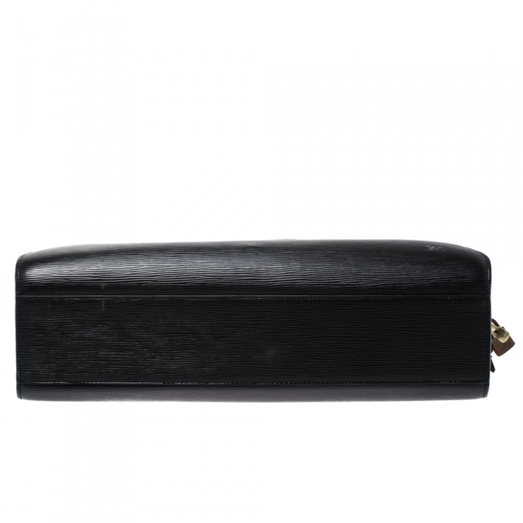 Pre Owned Louis Vuitton Black Epi Leather Sorbonne Bag 
