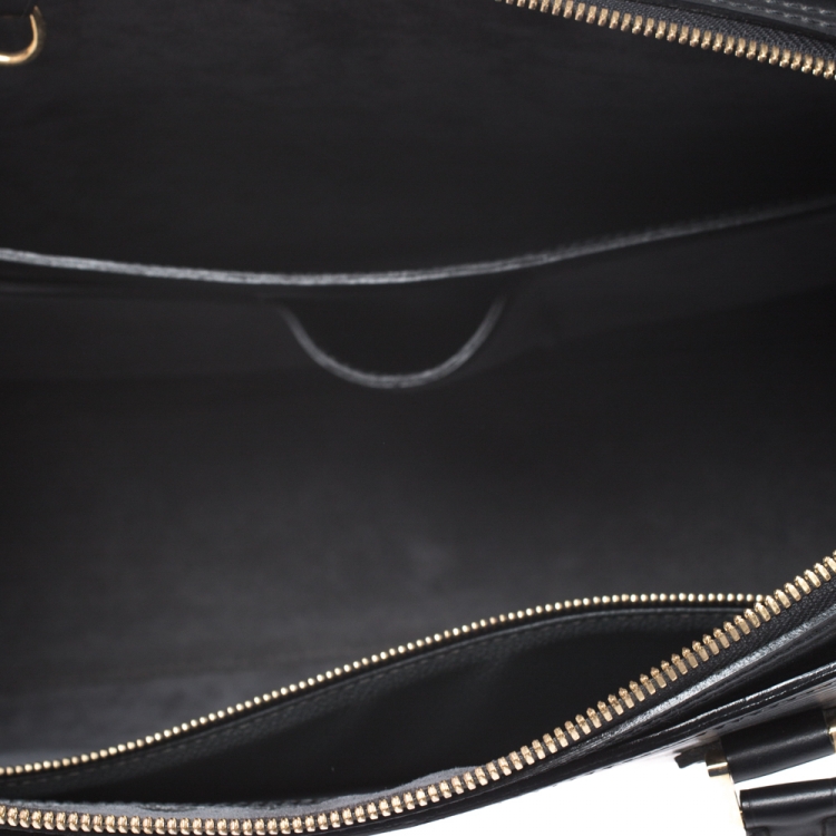 Pre Owned Louis Vuitton Black Epi Leather Sorbonne Bag 
