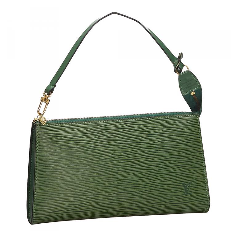 Louis Vuitton Green Epi Leather Pochette Accessoires Louis Vuitton