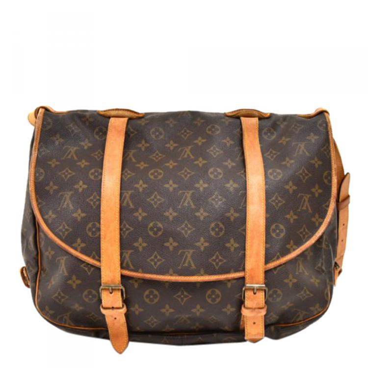 Pre Owned Louis Vuitton Monogram Canvas Saumur 43 Messenger Bag 