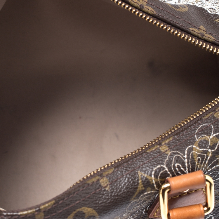 Pre Owned Louis Vuitton Monogram Canvas Limited Edition Dentelle Speedy 30