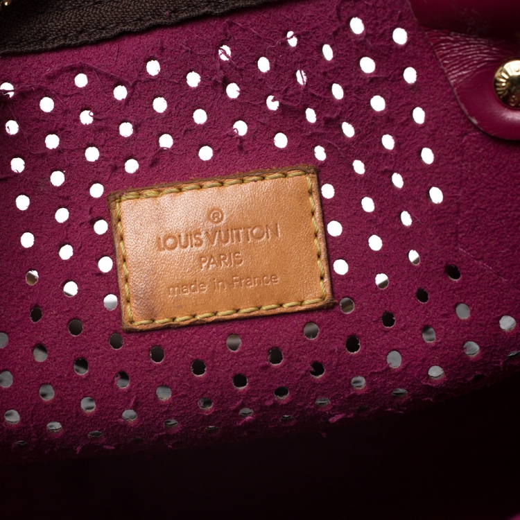 Pre Owned Louis Vuitton Fuchsia Monogram Perforated Canvas Limited Edition Speedy 30 Bag