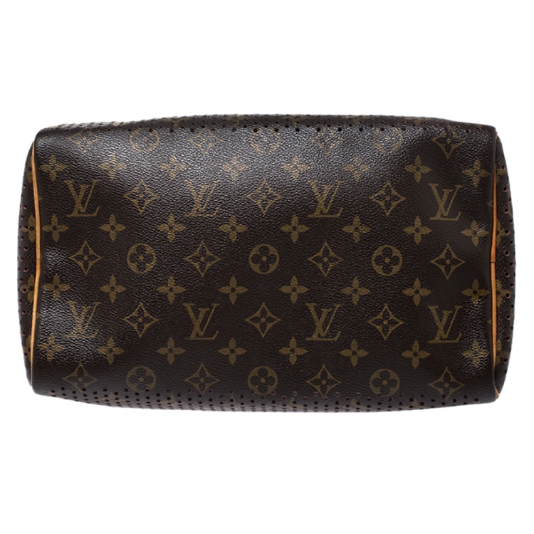 Pre Owned Louis Vuitton Fuchsia Monogram Perforated Canvas Limited Edition Speedy 30 Bag