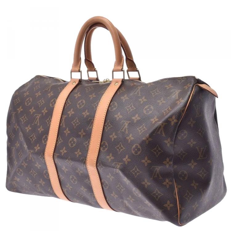 Pre Owned Louis Vuitton Monogram Canvas Keepall 45 Bag
