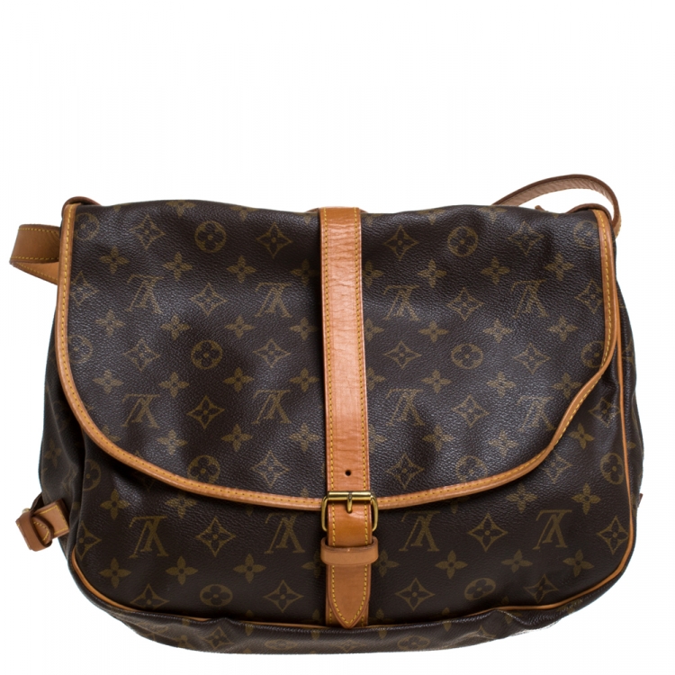 Pre Owned Louis Vuitton Monogram Canvas Saumur 35 Messenger Bag