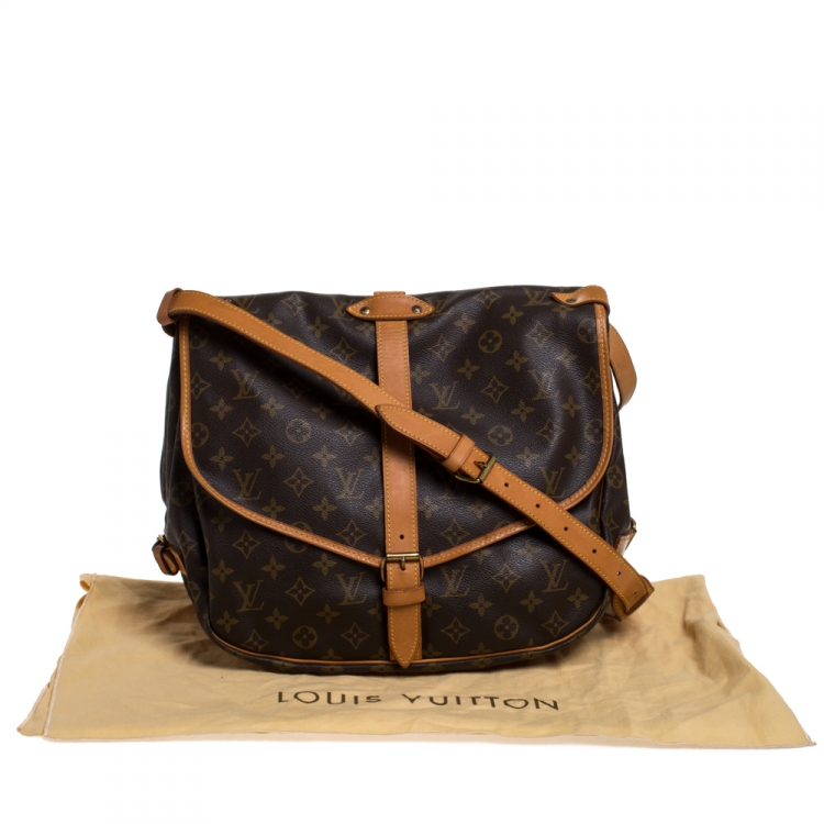 Pre Owned Louis Vuitton Monogram Canvas Saumur 35 Messenger Bag