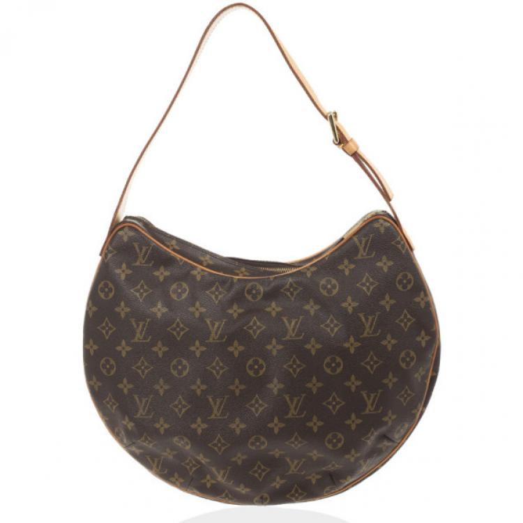 Croissant cloth handbag Louis Vuitton Brown in Cloth - 25434567