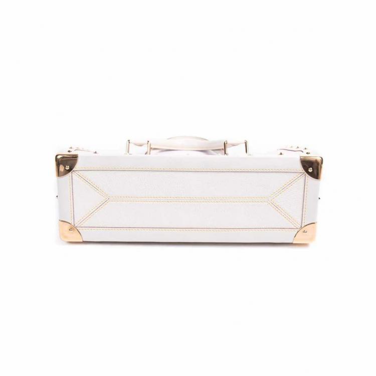 Pre Owned Louis Vuitton White Suhali Leather Le Fabuleux Bag