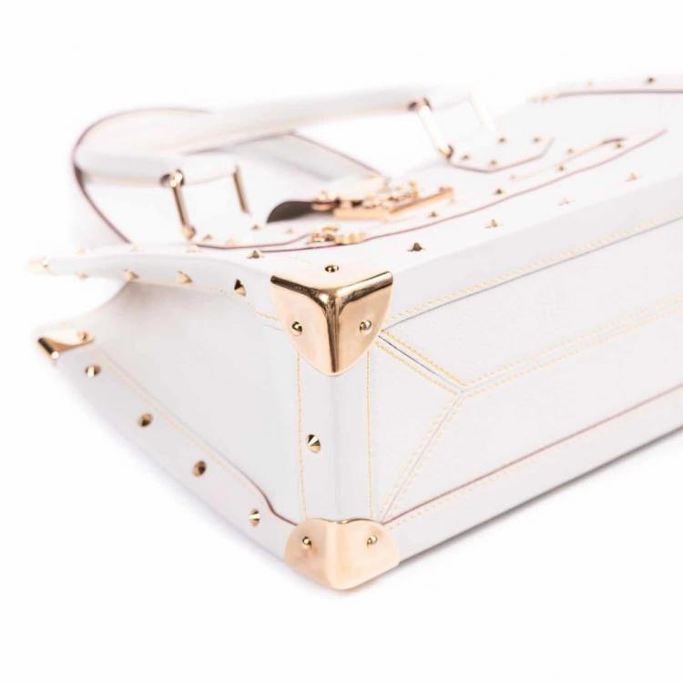 Pre Owned Louis Vuitton White Suhali Leather Le Fabuleux Bag