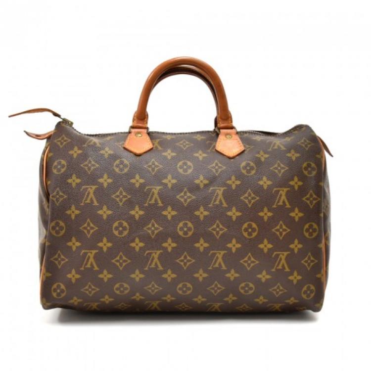 Pre Owned Louis Vuitton Monogram Canvas Speedy 35 City Bag