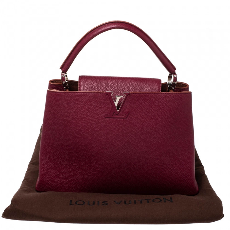 Pre Owned Louis Vuitton Jaipur Taurillon Leather Capucines MM Bag