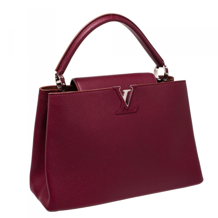 Pre Owned Louis Vuitton Jaipur Taurillon Leather Capucines MM Bag