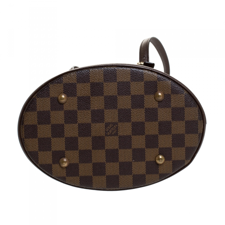 Pre Owned Louis Vuitton Damier Ebene Canvas Marais Bucket Bag 