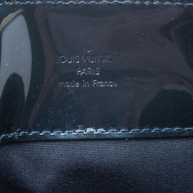 Pre Owned Louis Vuitton Blue Nuit Monogram Vernis Melrose Avenue Bag
