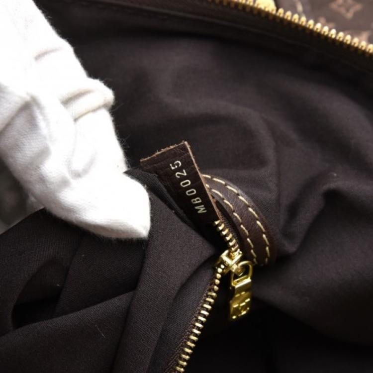 Pre Owned Louis Vuitton Brown Ebene Monogram Mini Lin Initiales Keepall Bag