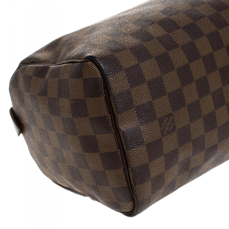 Pre Owned Louis Vuitton Monogram Ebene Canvas Speedy 25 Bag