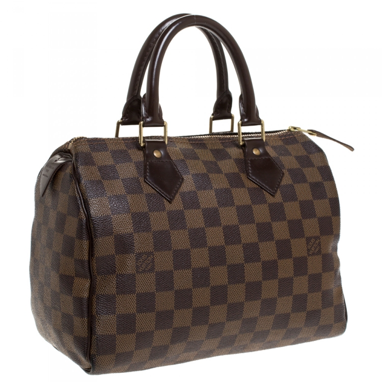 Pre Owned Louis Vuitton Monogram Ebene Canvas Speedy 25 Bag