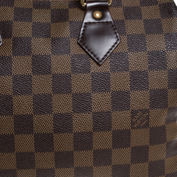 Pre Owned Louis Vuitton Monogram Ebene Canvas Speedy 25 Bag