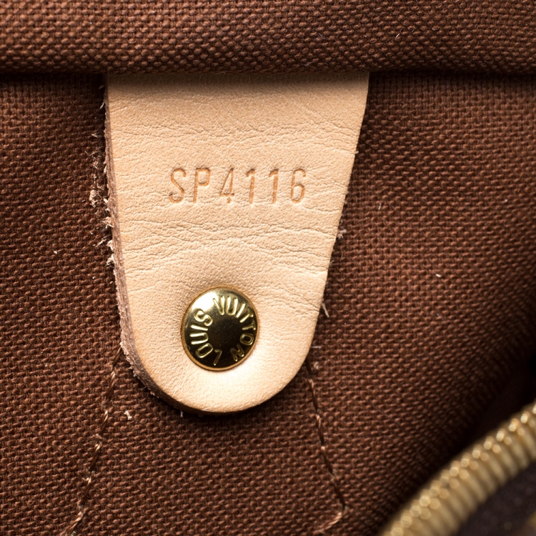 Pre Owned Louis Vuitton Monogram Canvas Limited Edition World Tour Speedy 30 Bag