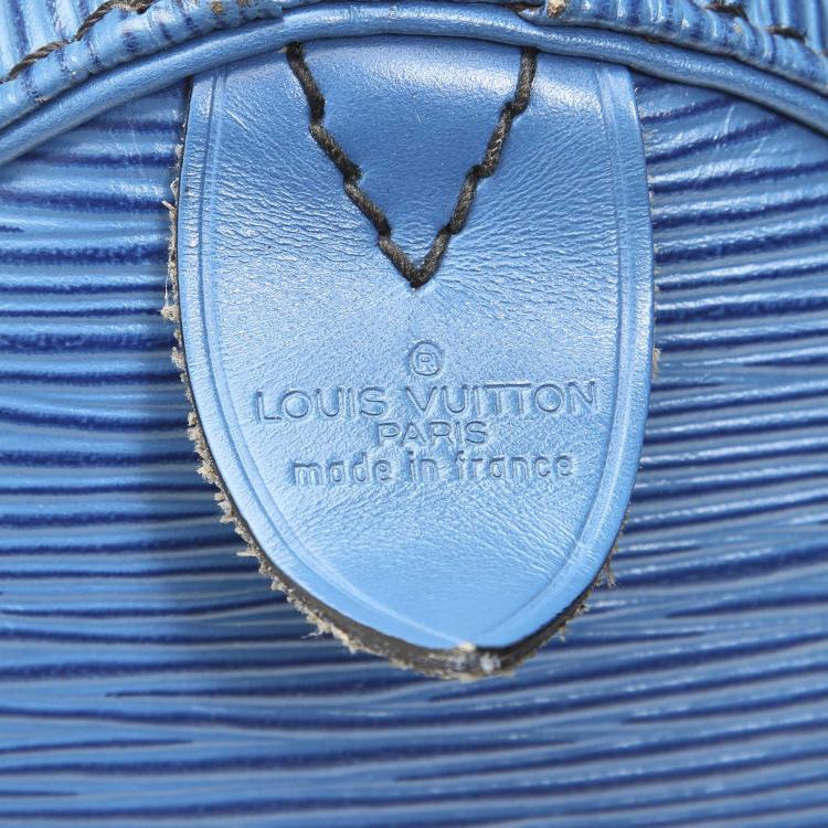 Pre Owned Louis Vuitton Toldeo Blue Epi Leather Keepall 45 Bag
