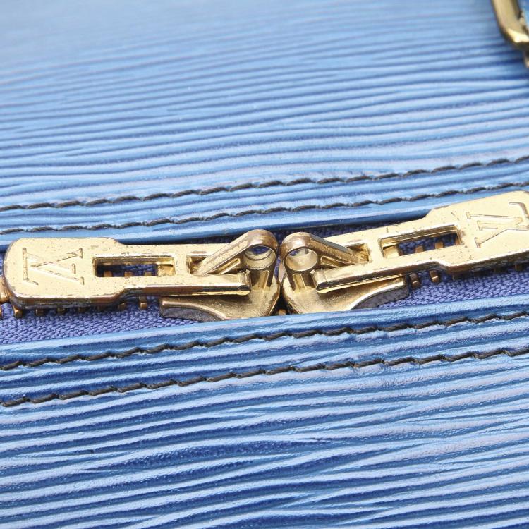 Pre Owned Louis Vuitton Toldeo Blue Epi Leather Keepall 45 Bag