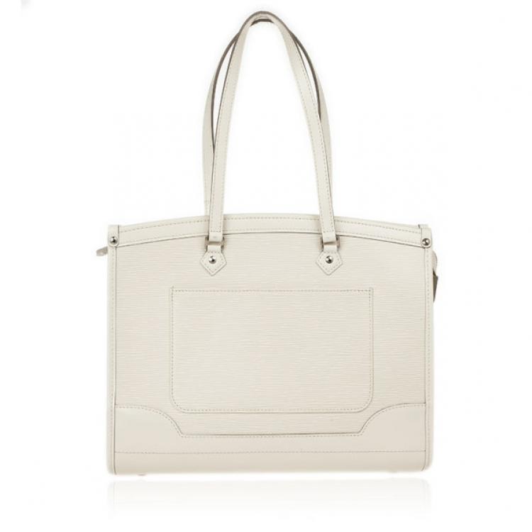 Vintage Louis Vuitton White Epi Leather Madeline GM Handbag