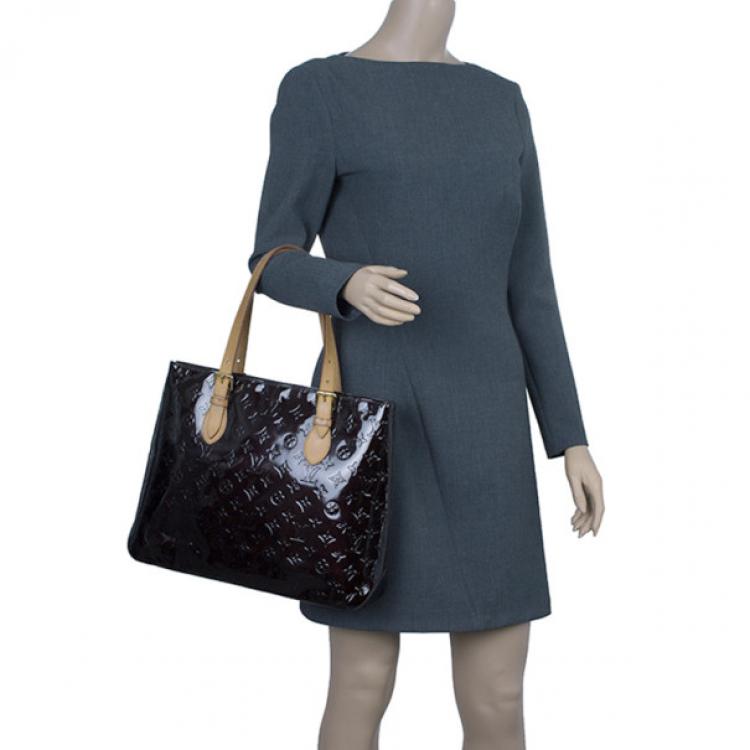 Louis Vuitton Brentwood Amarante Vernis Tote Bag For Sale at